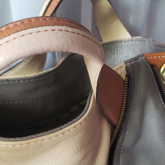 orYANY Lian Color Block 100% Pebble Leather Hobo Bag - Picture 9 of 13